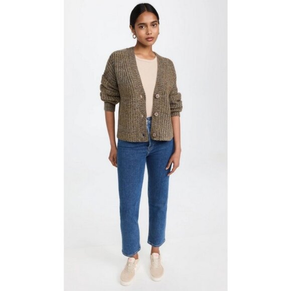 💕360 SWEATER💕 Logan Cardigan ~ Merino Wool Alpaca Blend Mocha Medium NWT - Picture 4 of 13